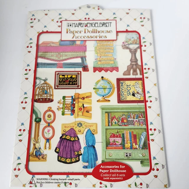 Mary Engelbreit Magnetic Paper Dollhouse Accessories New
