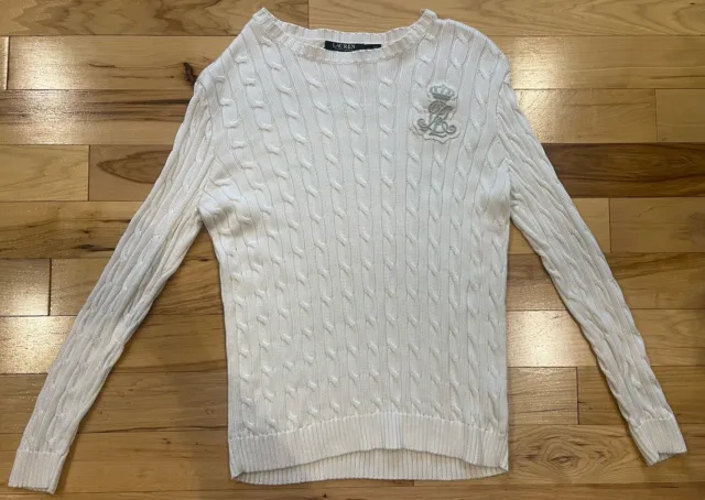 womens ralph lauren polo cable knit sweater