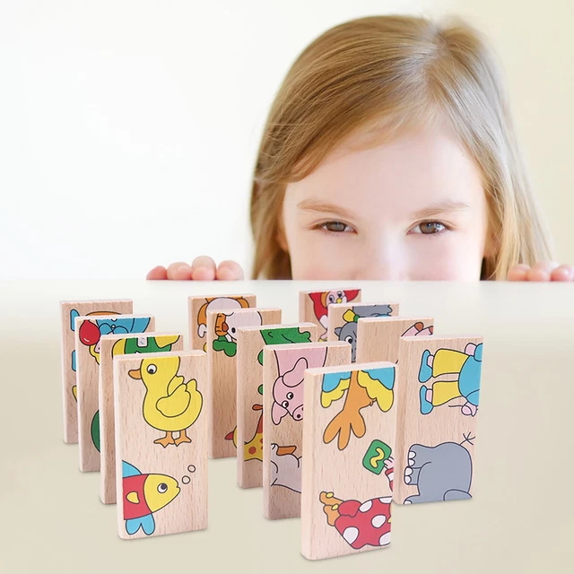 Children's Creative Animal Cognition Wooden  Puzzle Early Education Toy