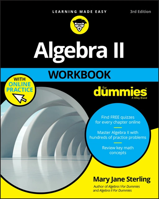NEW BOOK Algebra II Workbook For Dummies by Mary Jane Sterling (2019)