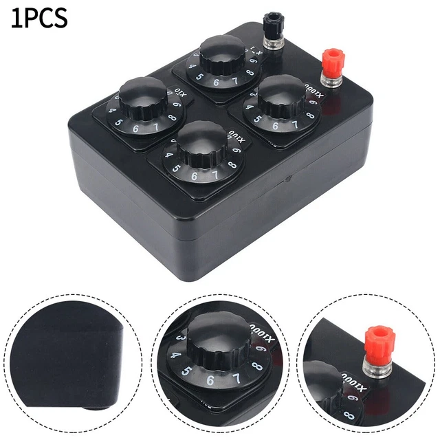 Nuovissima scatola di resistenza 0-9999 Ohm pratica sperimentatore scatola di resistenza