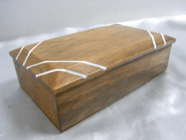 Boîte Rare Jean-Michel Frank Marqueterie De Paille Vers 1930 - Vintage