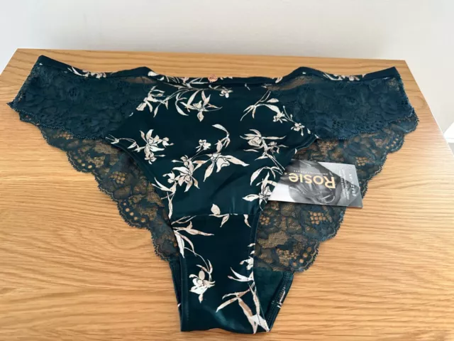 M&S Rosie Cassia Brazilian silk and lace knickers - 20