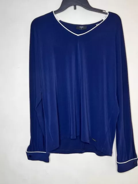 Tahari Women's V Neck Top Long Sleeve Shirt Size M