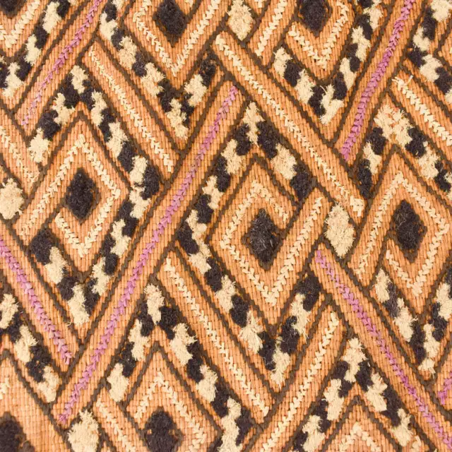 Kuba Raffia Square Textile Congo 22x22.5 Inch