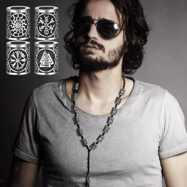 Norse  Beard Beads Rings for Findings Paracord Decoration DIY Pendant