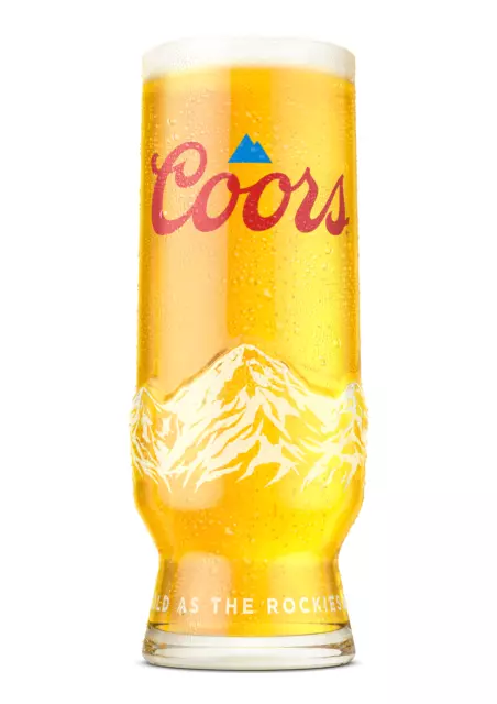 Personalised COORS LIGHT 1/2pt Beer Glass Engraved Branded NEW 2021 Birthday