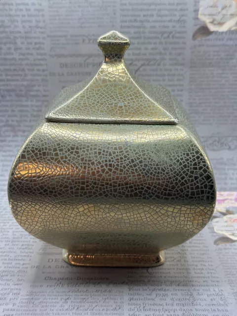 Vtg  Mid-Century Lidded Vase Ceramic Pottery 60s 70s Vintage