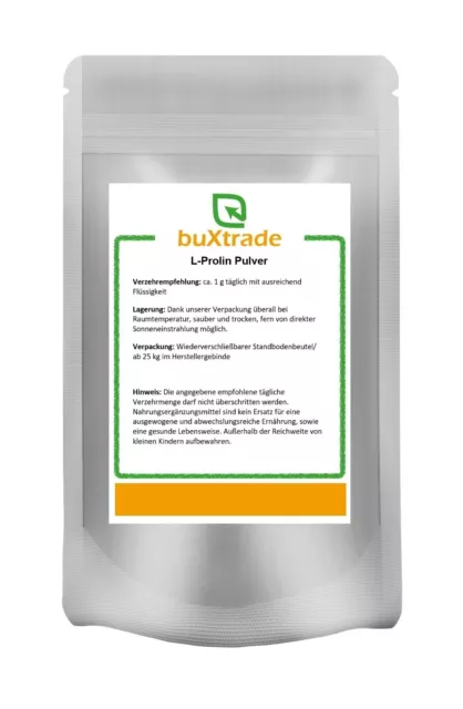 100g | L-Prolin | nicht essentielle Aminosäure | Nahrungsergänzung | Buxtrade