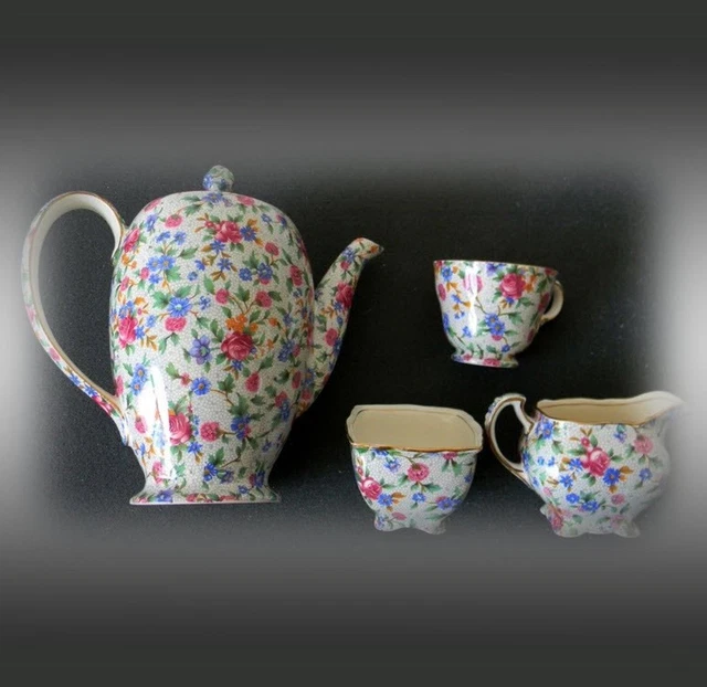 Royal Winton Grimwades tea set - Old Cottage Chintz design - England