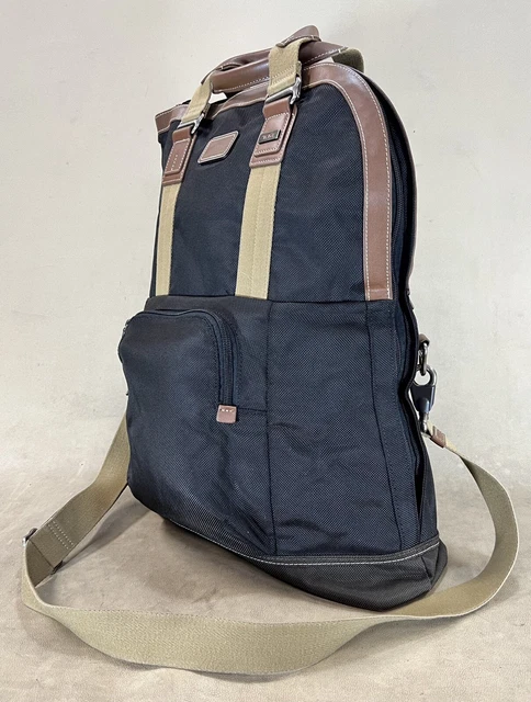 Preowned Tumi Luggage Alpha Bravo Eglin Deposit Messenger Bag 22321DTH Black/Tan 3