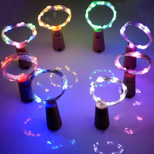 Korken LED Flaschenlicht Lichterkette Weinflasche Weihnachtslicht Batterie Licht