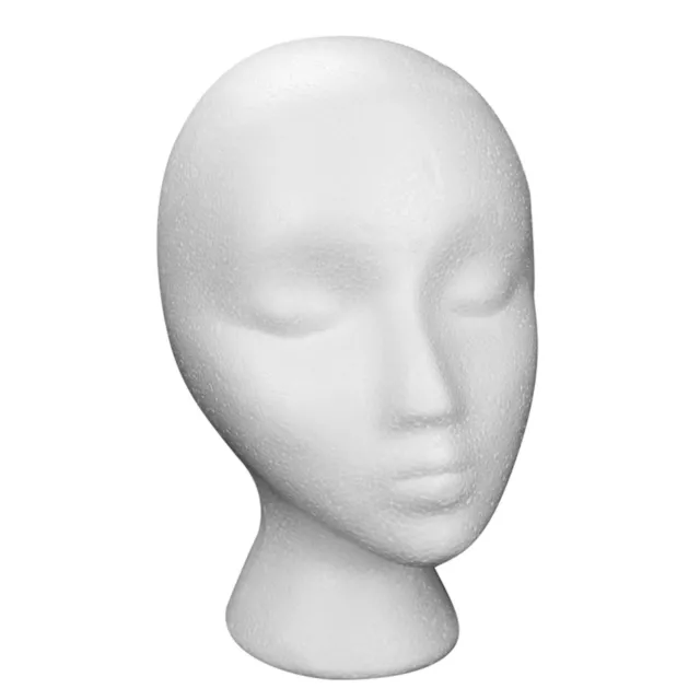 Styrofoam Foam Mannequin Wig Head Display Hat Cap Wig Holder White Foam Head-Usa