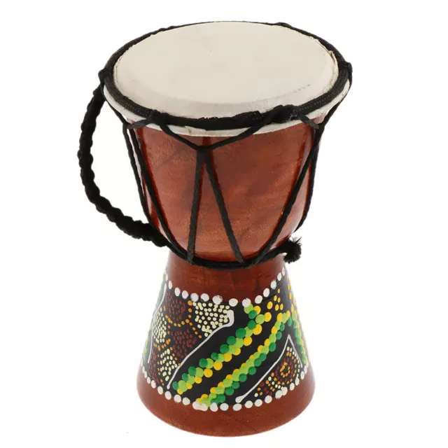4Inch Random Pattern Small African Hand Drum Dance Drum Child Percussion Toy