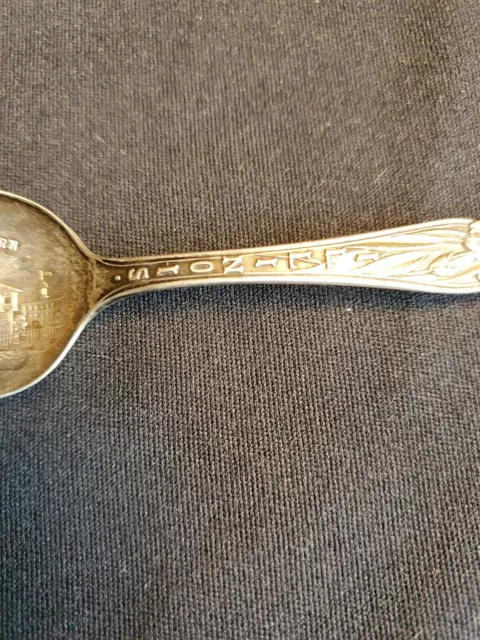 Sterling Silver Souvenir Spoon Fort Dearborn Chicago Illinois  - Eagle 3