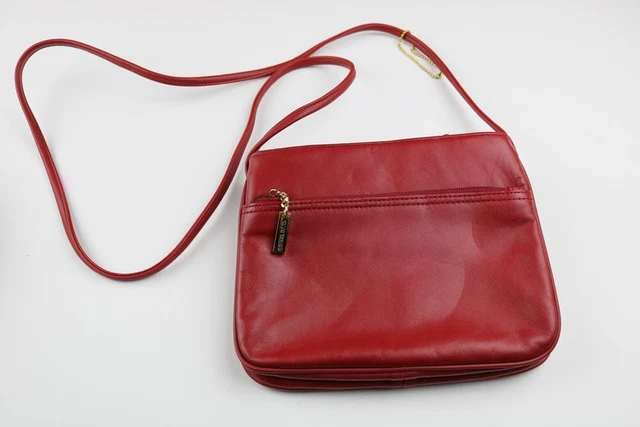 Giani Bernini Handbag Women Small Red Leather Lined Purse Shoulder Bag Giani Bernini Handbag Women Small Red Leather Lined Purse Shoulder Bag