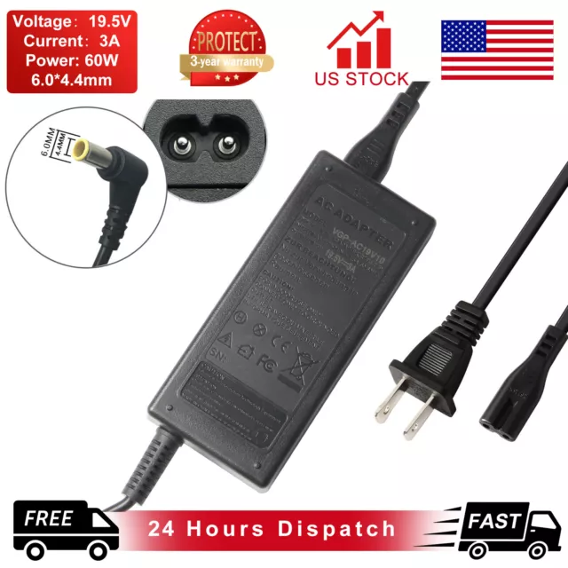60W 19.5V AC Adapter Charger for SONY VAIO PCG-7154L PCGA-AC19V10 Power Supply