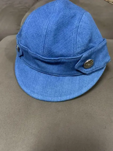CHANEL CASQUETTE HAT Cap Blue Denim Size S Ladies Rare Authentic