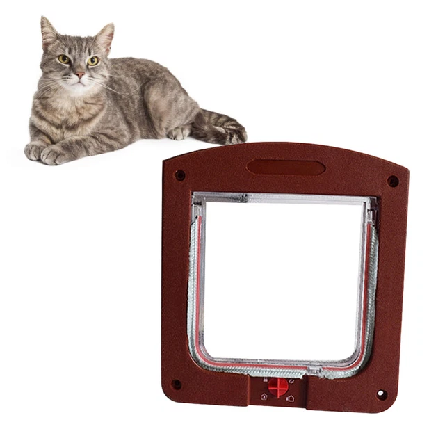 Puerta de entrada y salida controlable para mascotas gato bóveda puerta artículos para mascotas