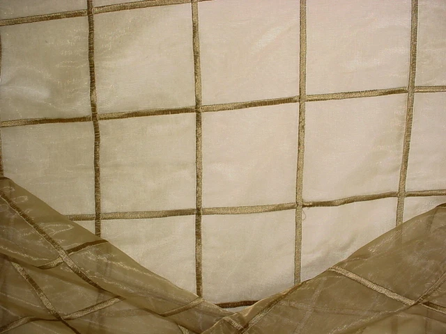 11-5/8Y Kravet / Lee Jofa Sheer Embroidered Silk Upholstery Fabric