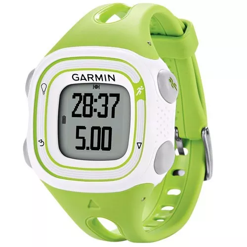 New Garmin Forerunner 10 GPS Sport Running Watch with Virtual Pacer-White/Green