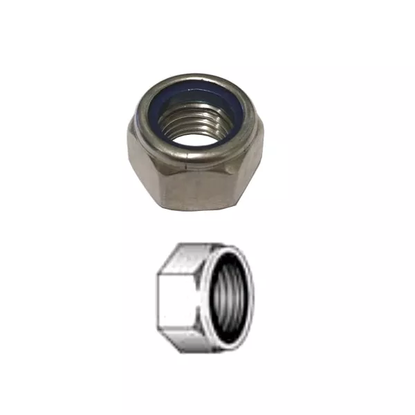 Qty 10 M5 Marine Grade Stainless Steel 316 A4 Hex Nyloc Nut 5mm Nylon Lock Nuts 2