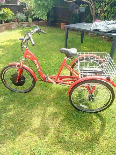RED SCOUT E TRIKE Folding Electric Tricycle 750.00 PicClick UK
