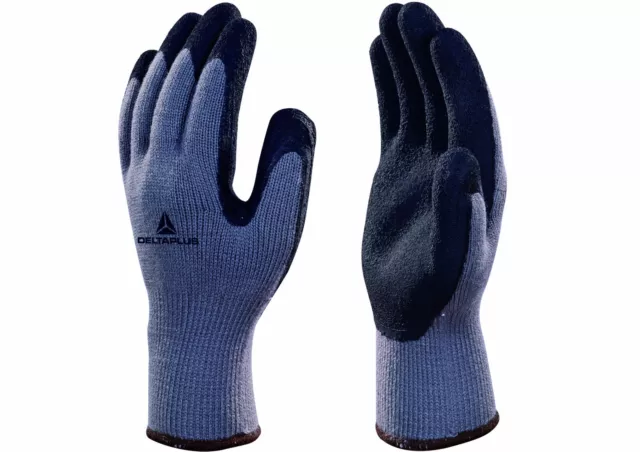 x2 Pairs Delta Plus Venitex VV735GR Apollon Winter Grey Coated Cold Work Gloves