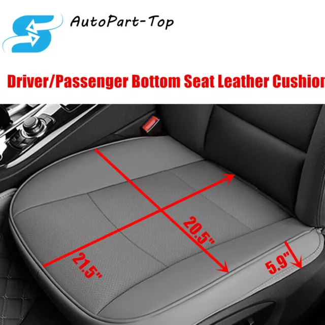 For Nissan Car Driver Bottom PU Leather Seat Cover Full Surround Gray