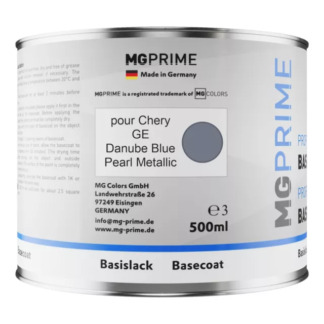 Peinture Voiture pot pour Chery GE Danube Blue Pearl Metallic 0,5l 2