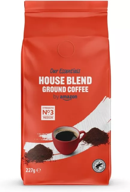 by Amazon House Blend Ground Coffee Medium Roast 1.36 kg (6 Packs of 227g) 2