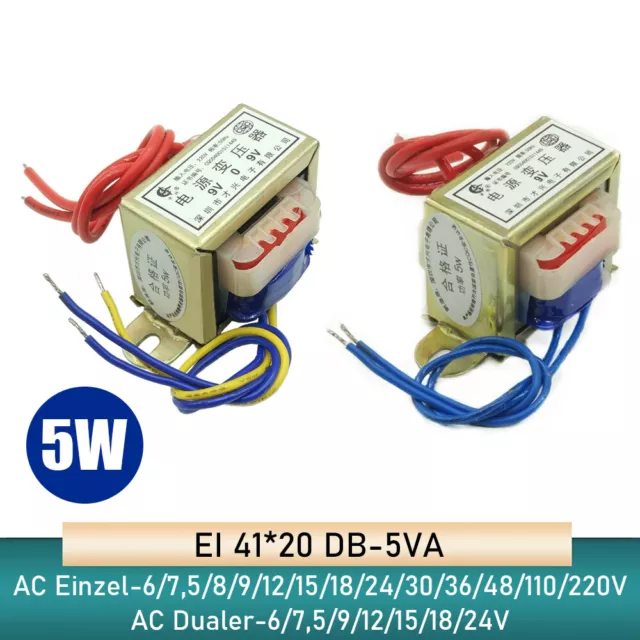5W/VA Leistung Transformator AC 220V/380V Einzel/Dualer Ausgang Trafo Netztrafo
