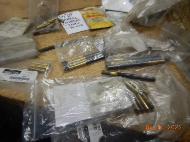Pile Of New And Used Acro Other Blind Hole Lapping Mandrels Cylinders