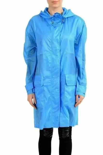 Versace Collection Blue Women's Rain Coat US S IT 40