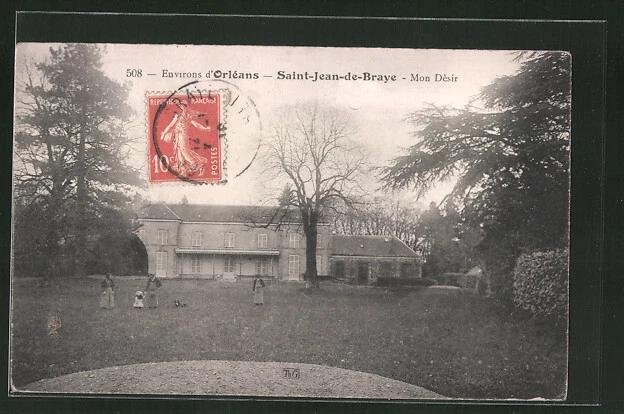 CPA Saint-Jean-de-Braye, Mon Desir, Family in the Garden 1916