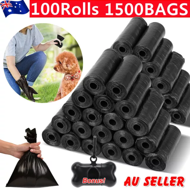 UPTo 1500PCS Pet Dog Poo Poop Bags Puppy Waste Biodegradable Bag Disposable Bulk