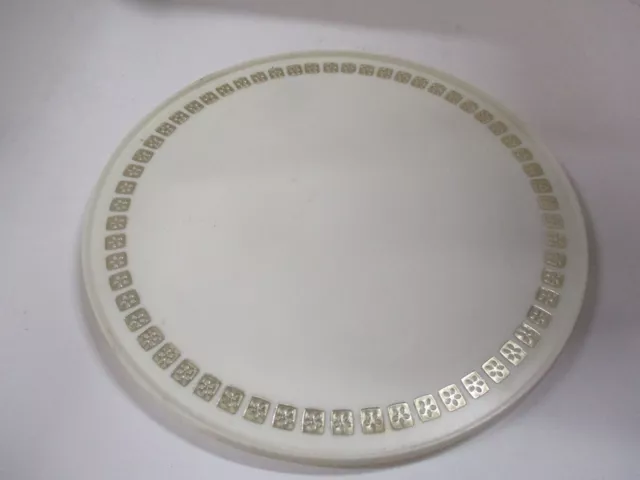 Vtg Rubbermaid JB1-2714 2 Gold Metallic Flower Trim 13” Round White Lazy Susan