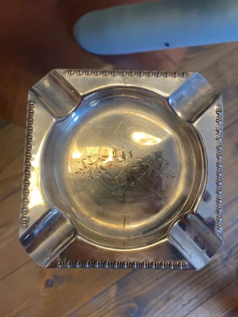 Silver plated ashtray