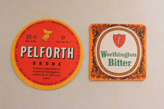 2 Sous-bocks Pelforth et Worthington Bitter