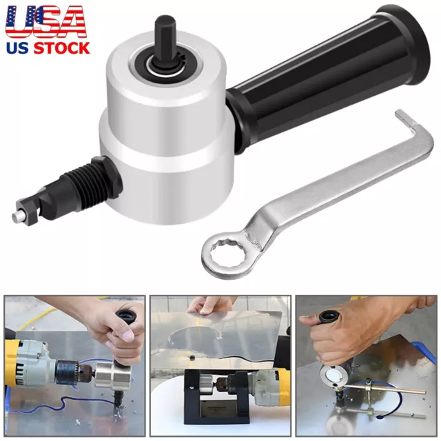 Double Head Sheet Metal Cutter Nibbler Cutting Tool Saw Power Drill Attachment