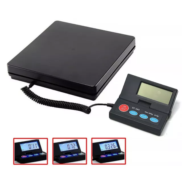 Digital 50Kg Heavy Duty Postal Parcel Platform Warehouse Weigh Scale 2g-110lb UK