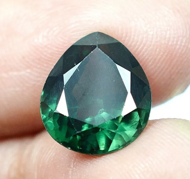 Ring Use Natural Green Tourmaline 6.00 Ct Pear Shape Certified Loose Gems C534