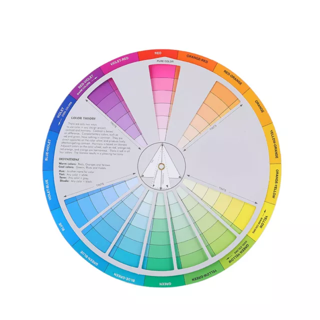Tattoo Color Wheel Pigment Color Wheel Mixing Guide Tattoo Accessory (23cm D Dob
