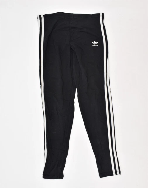 GIRLS ADIDAS ESSENTIALS 3 STRIPES LEGGINGS BLACK AGES 9-10 NEW LAST PAIR  NEW