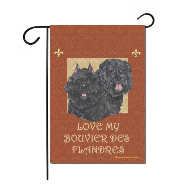 Bouvier Des Flandres Garden Flag Double Sided 12" X 17"