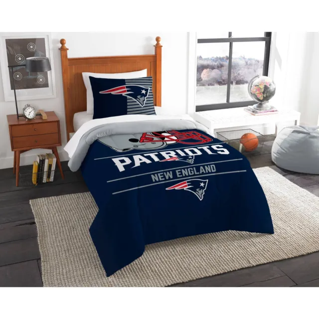 Juego de cama de 2 piezas de tamaño doble de los New England Patriots de la NFL