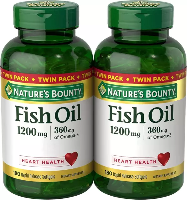 Nature’s Bounty Fish Oil 1200 Mg, Twin Pack