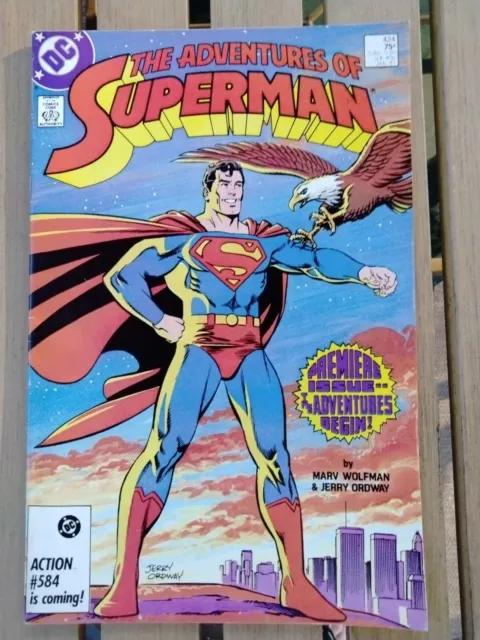 Adventures Of Superman 424 DC Comics iconic Jerry Ordway Cover 1987