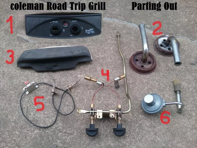 Coleman Road Trip Grill RED FOLDING 😀 2 BURNERS SET Part # 2