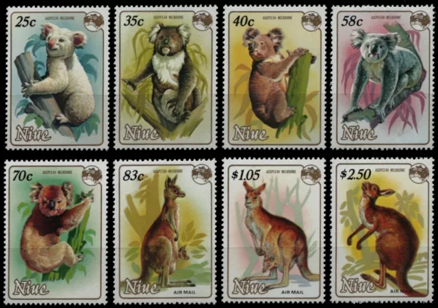 Niue 1984 - Mi-Nr. 575-582 A ** - MNH - Wildtiere / Wild animals